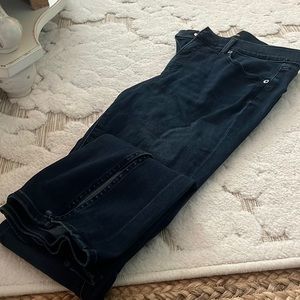 Express jeans wide leg with slit